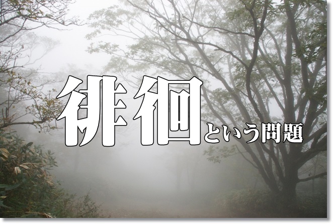 徘徊という行為は誰にとって問題？